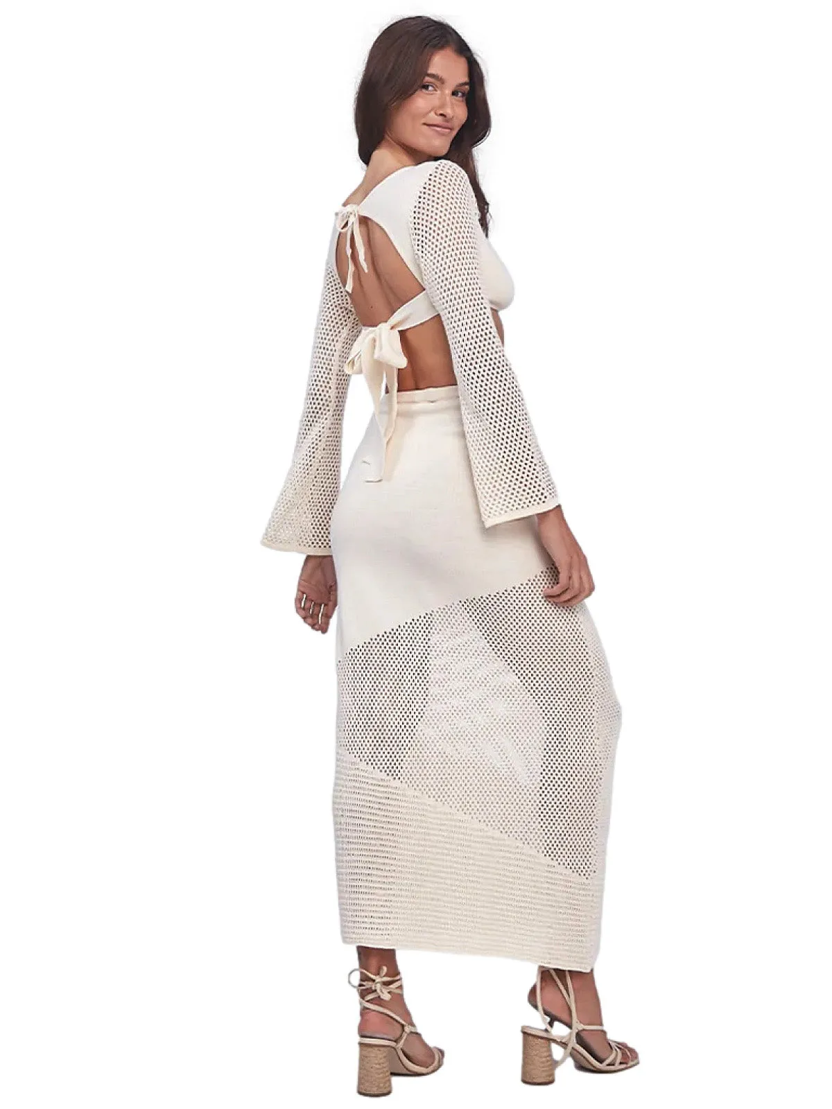 Olga Ivory Set Knitted ::RET