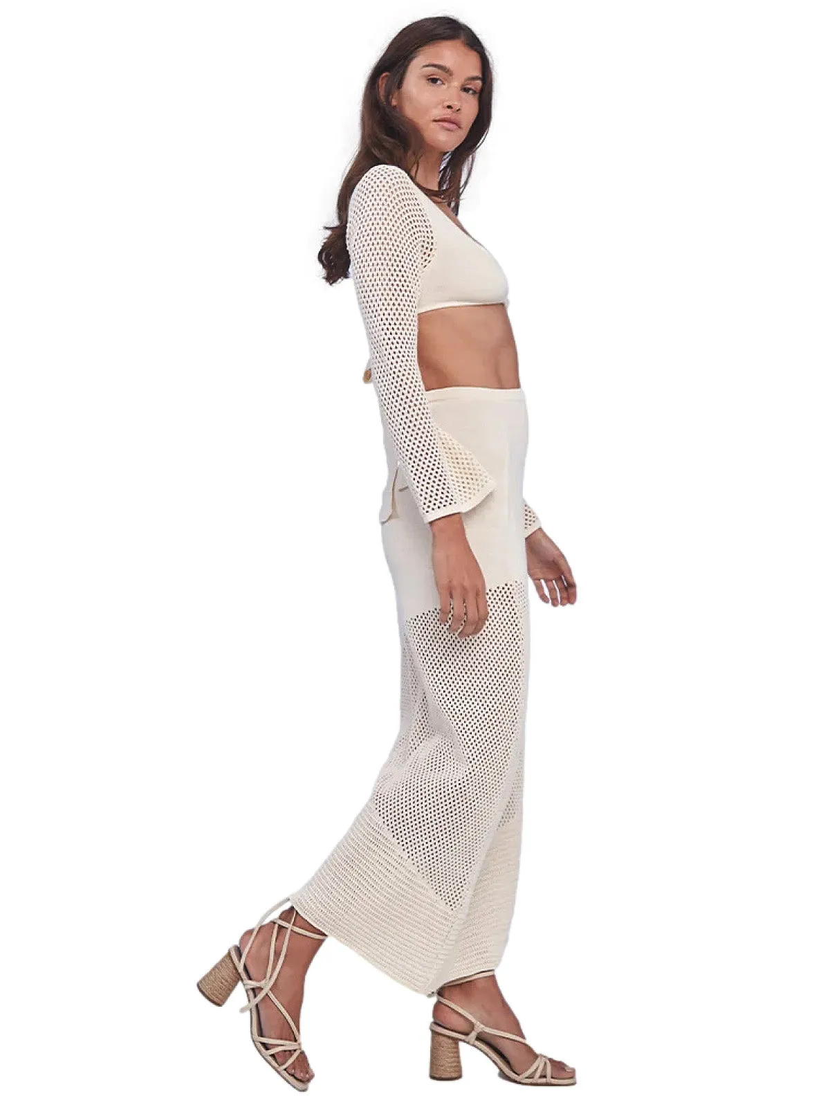 Olga Ivory Set Knitted ::RET