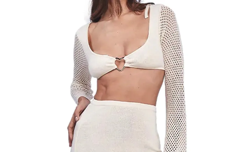 Olga Ivory Set Knitted ::RET