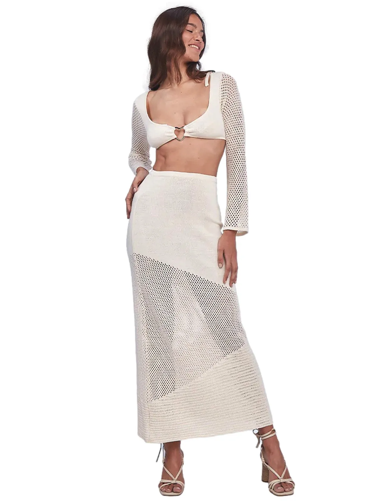 Olga Ivory Set Knitted ::RET