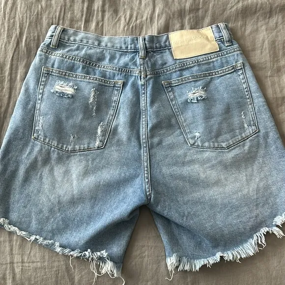 One Teaspoon Stevie High Waisted Distressed Denim Shorts