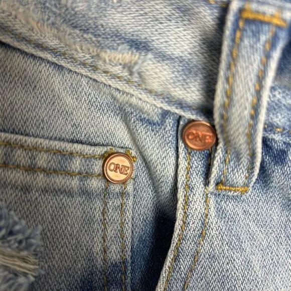One Teaspoon Rollers low waist denim cut off shorts in Hendrixe size 29 NEW