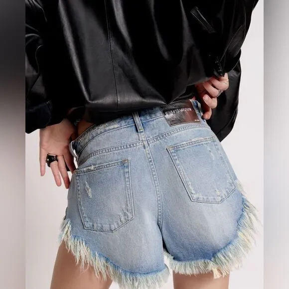 One Teaspoon Rollers low waist denim cut off shorts in Hendrixe size 29 NEW