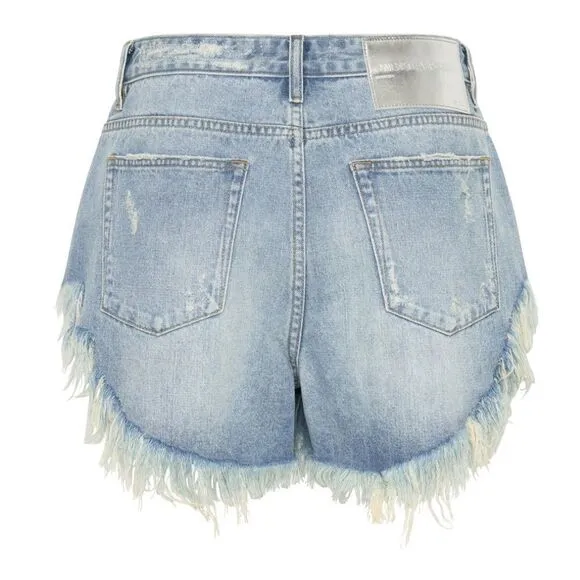 One Teaspoon Rollers low waist denim cut off shorts in Hendrixe size 29 NEW