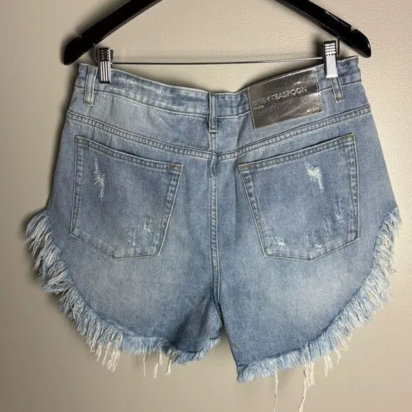 One Teaspoon Rollers low waist denim cut off shorts in Hendrixe size 29 NEW