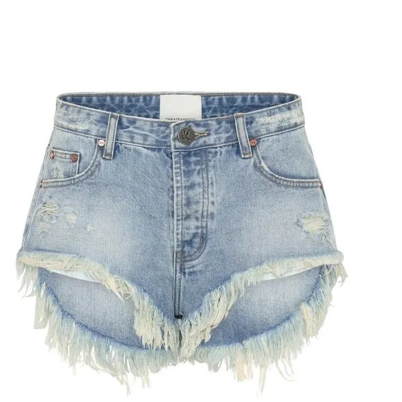 One Teaspoon Rollers low waist denim cut off shorts in Hendrixe size 29 NEW