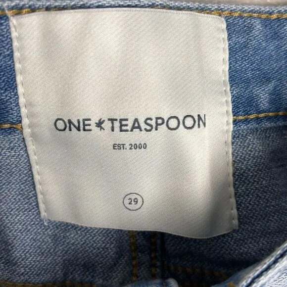 One Teaspoon Rollers low waist denim cut off shorts in Hendrixe size 29 NEW