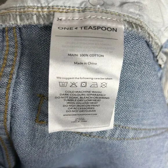 One Teaspoon Rollers low waist denim cut off shorts in Hendrixe size 29 NEW