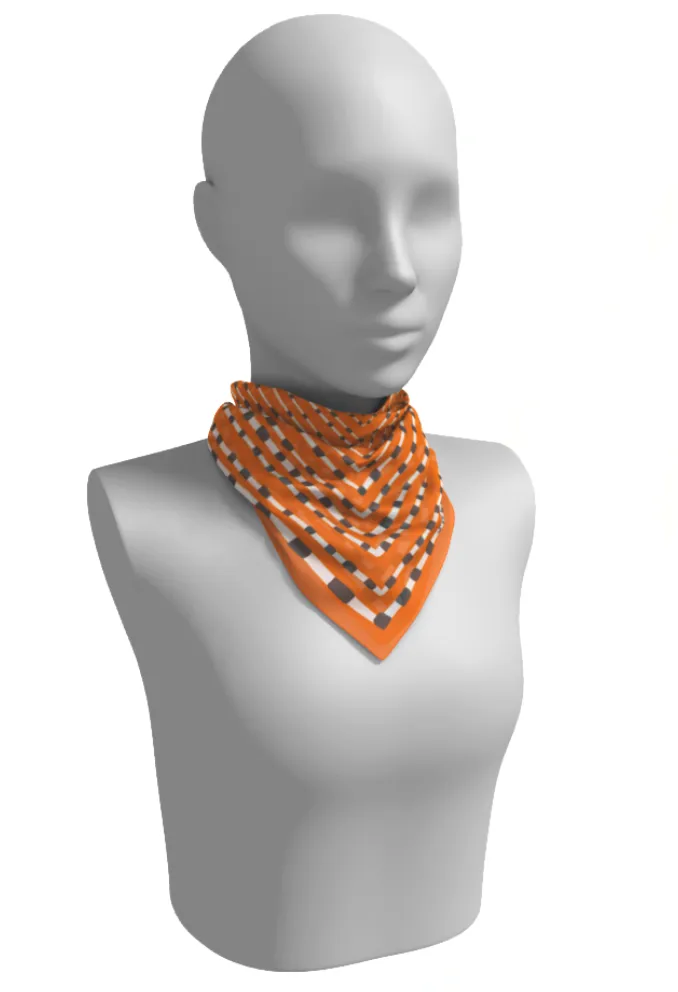 Orange   Grey Scarf