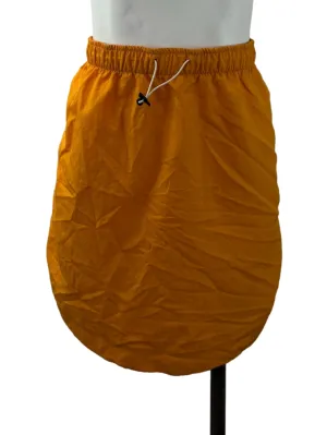 Orange Mini Skirt With Elastic Waistband