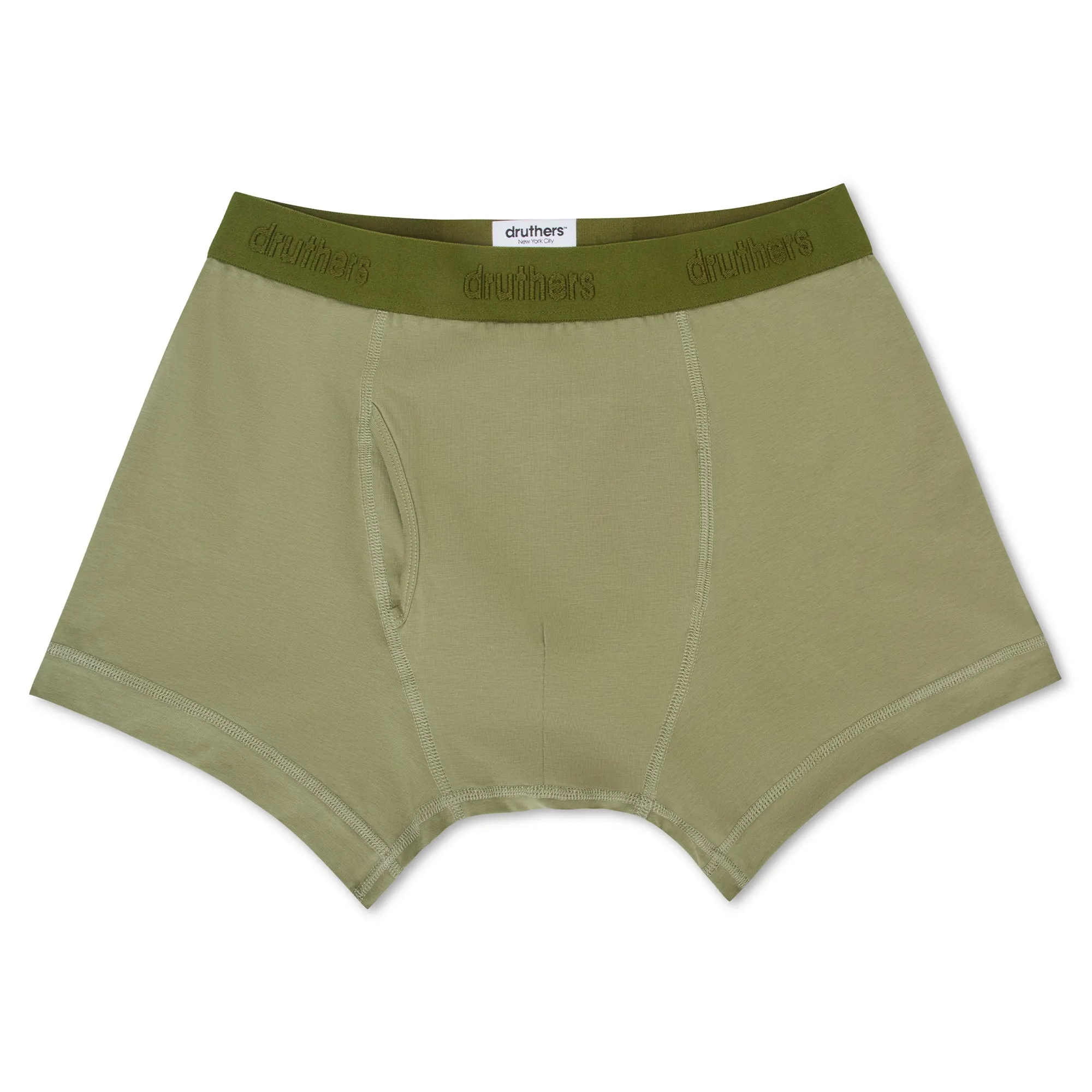 Organic Cotton Boxer Briefs - Dusty Olive