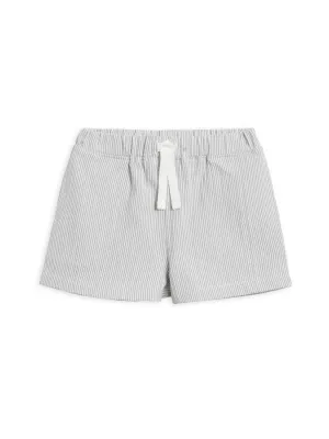 Organic Kids Nixie Seersucker Shorts - Shore Stripe/Mist | Comfortable & Stylish Toddler Shorts by Colored Organics