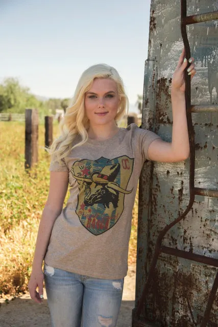 Original Cowgirl Clothing T-Shirts: Steer With Hat