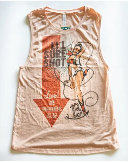 Original Cowgirl Clothing T-Shirts: Tank Rockin' B Clothing Li'l Sure Shot