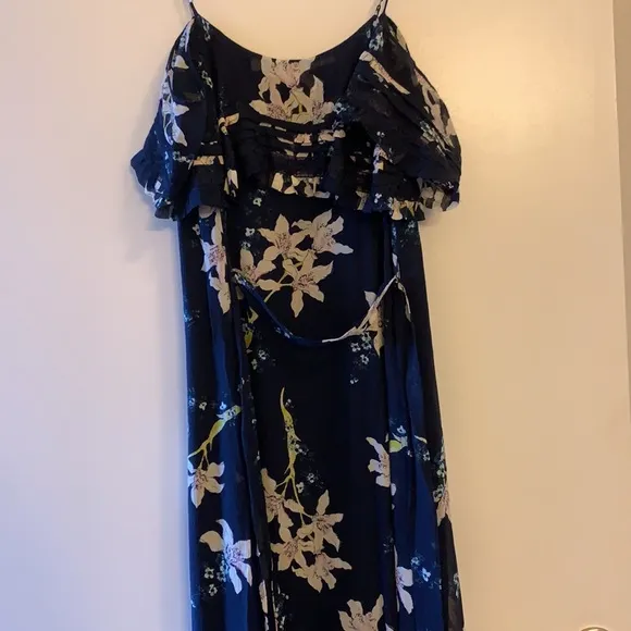 PAIGE Sahar Navy Floral Dress, S, NWT