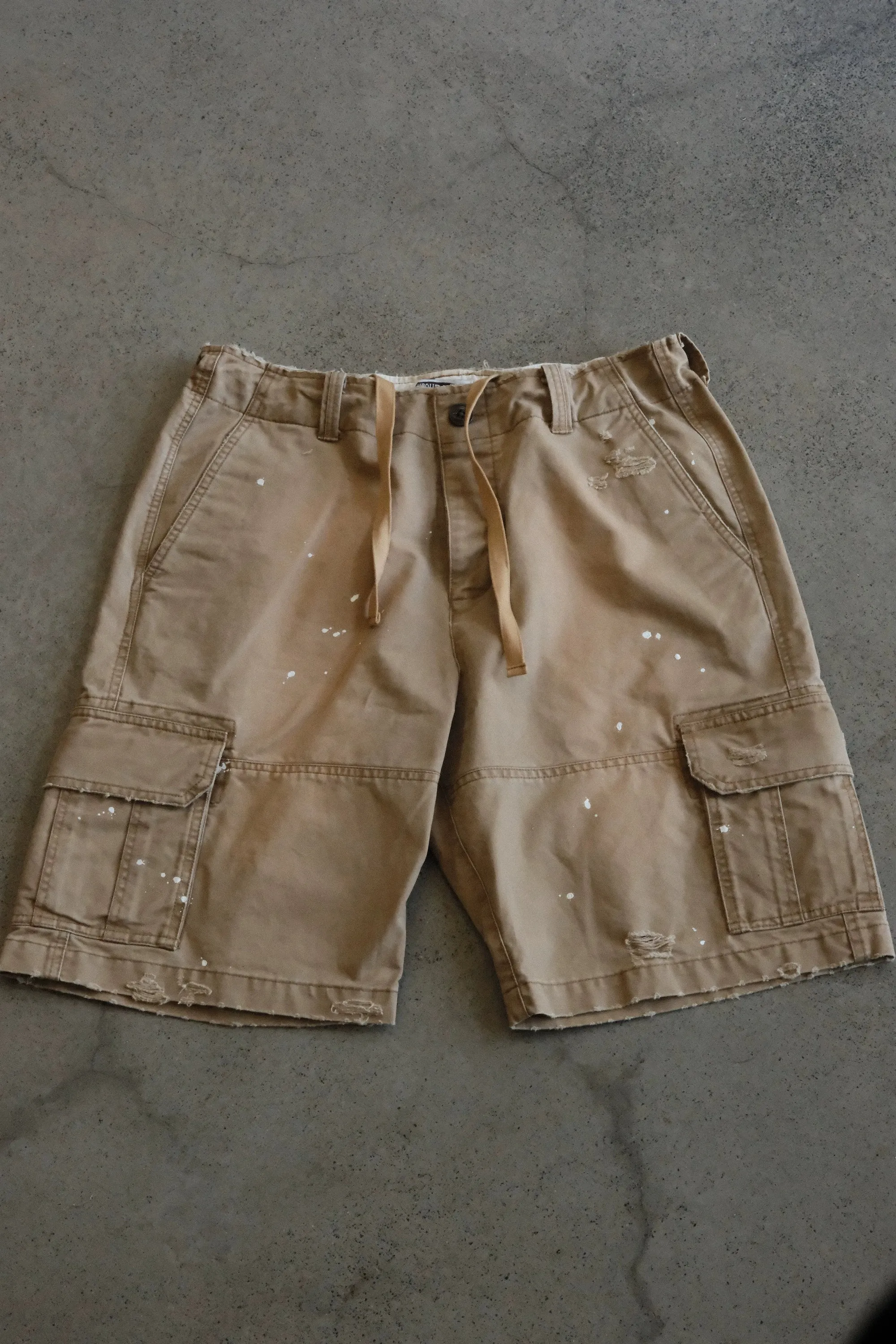 Paint-Splattered Cargo Shorts