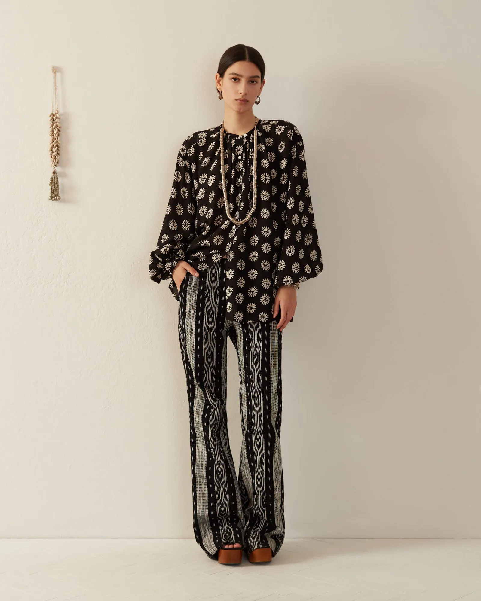 Painter Black Daisy Blouse