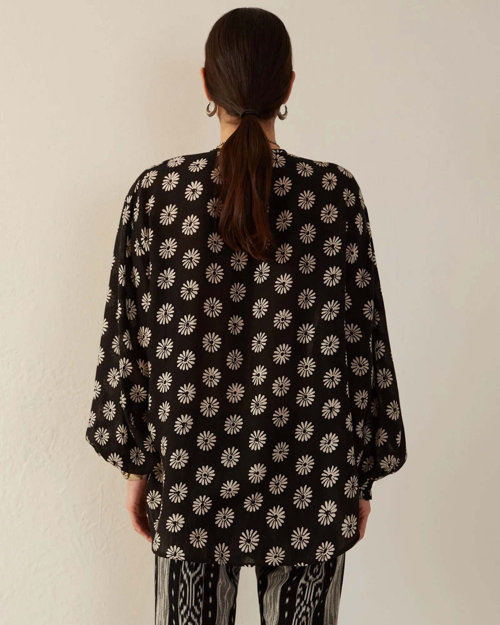 Painter Black Daisy Blouse