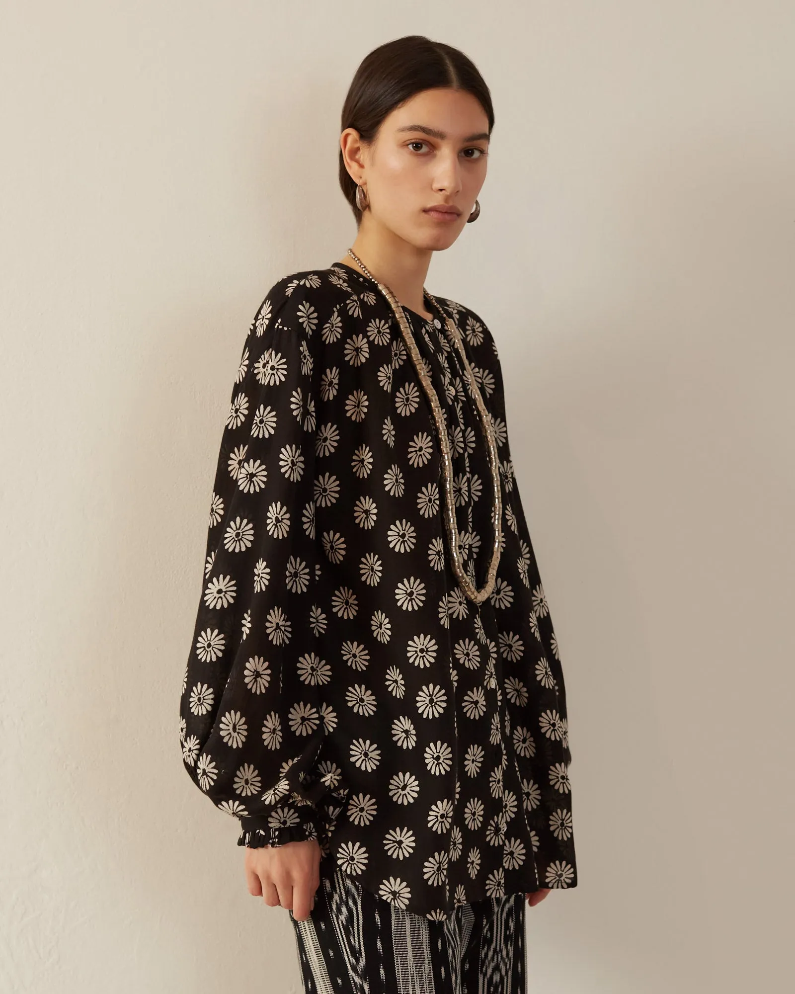 Painter Black Daisy Blouse