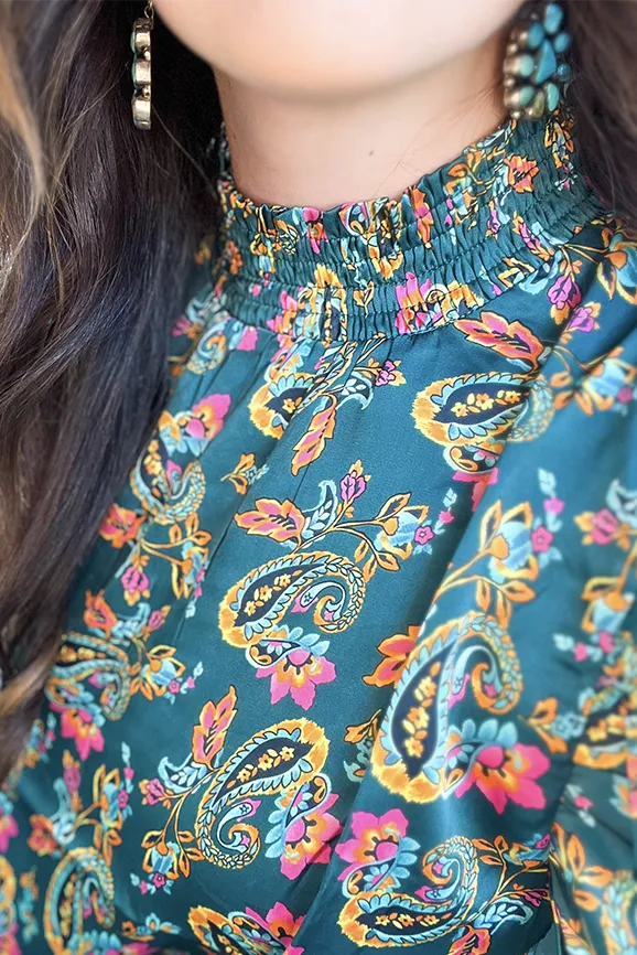 Paisley Flutter Top