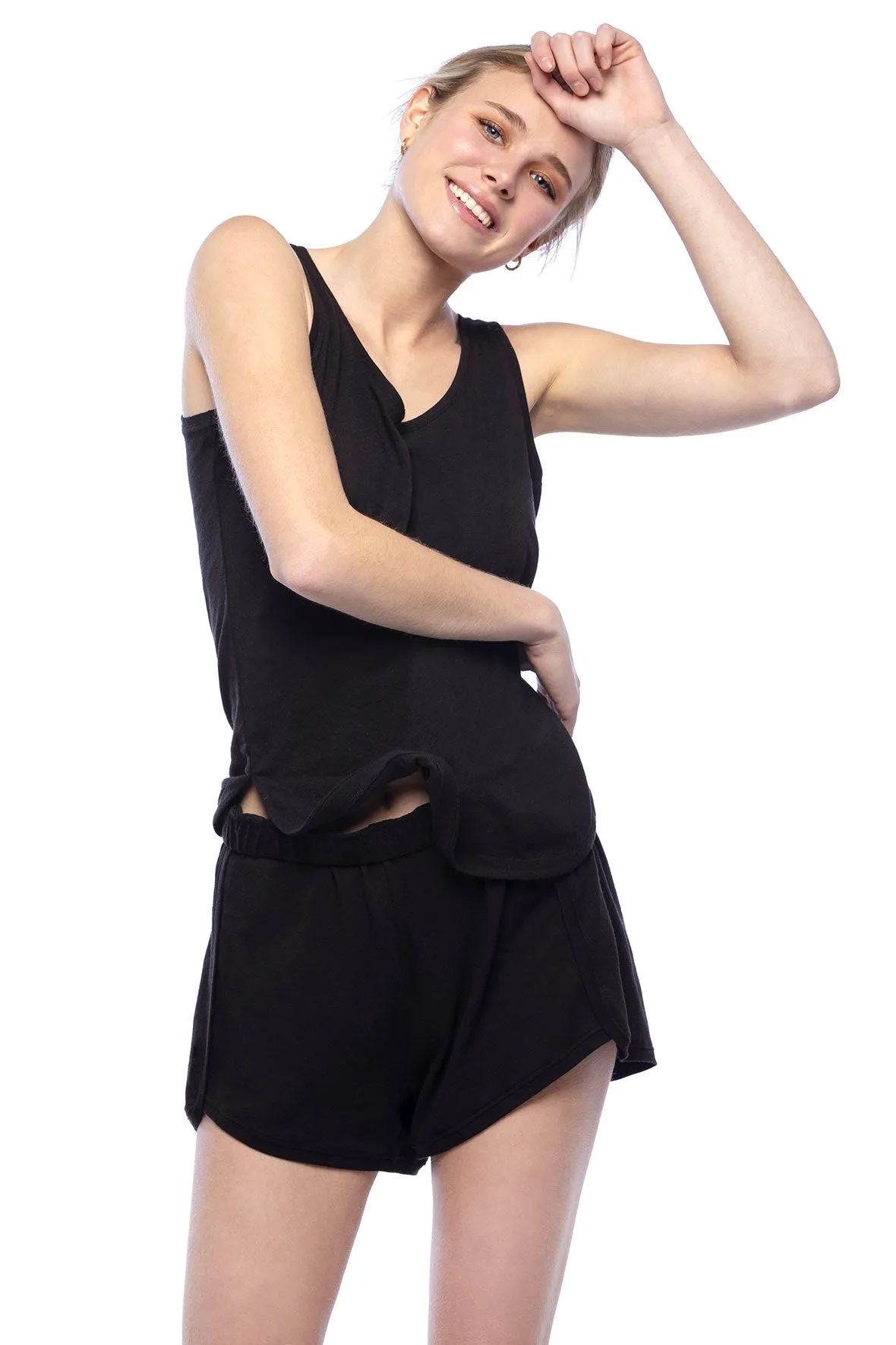 Pajama Shorts in Black