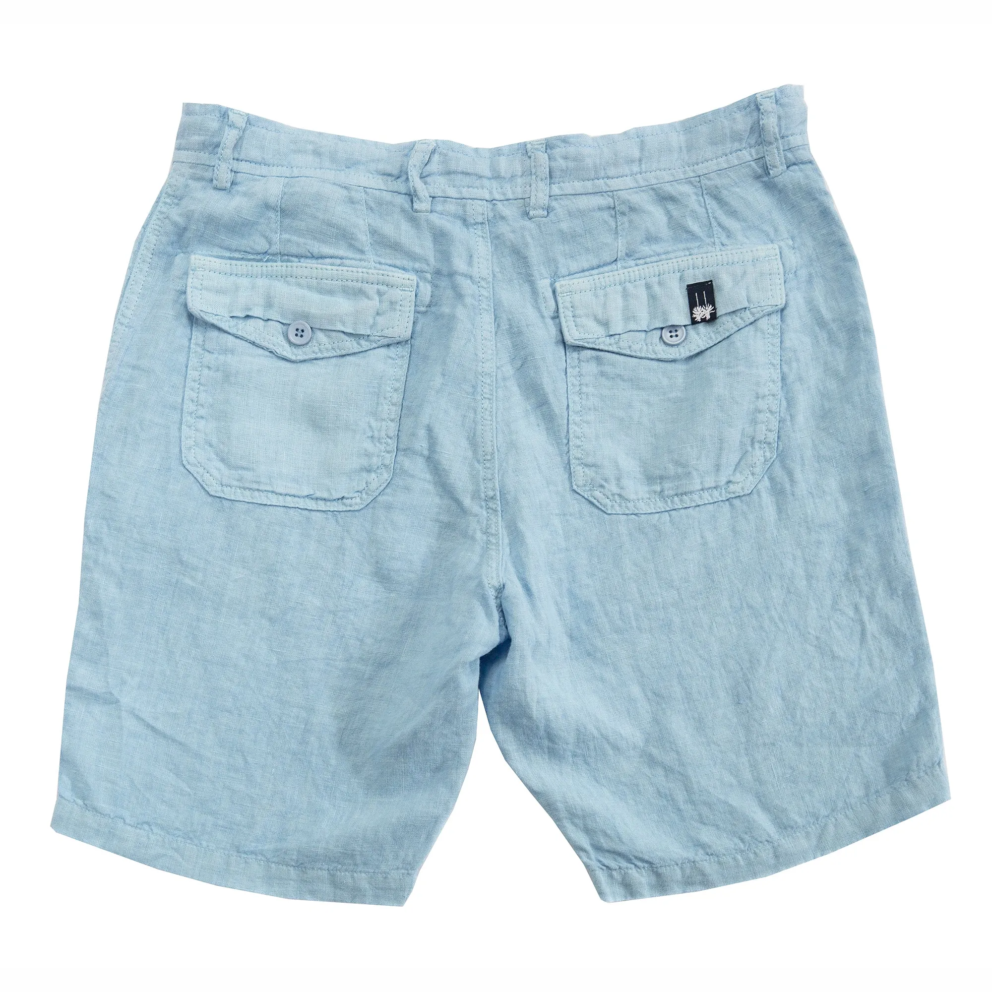 Palm Springs Pale Blue Linen Shorts