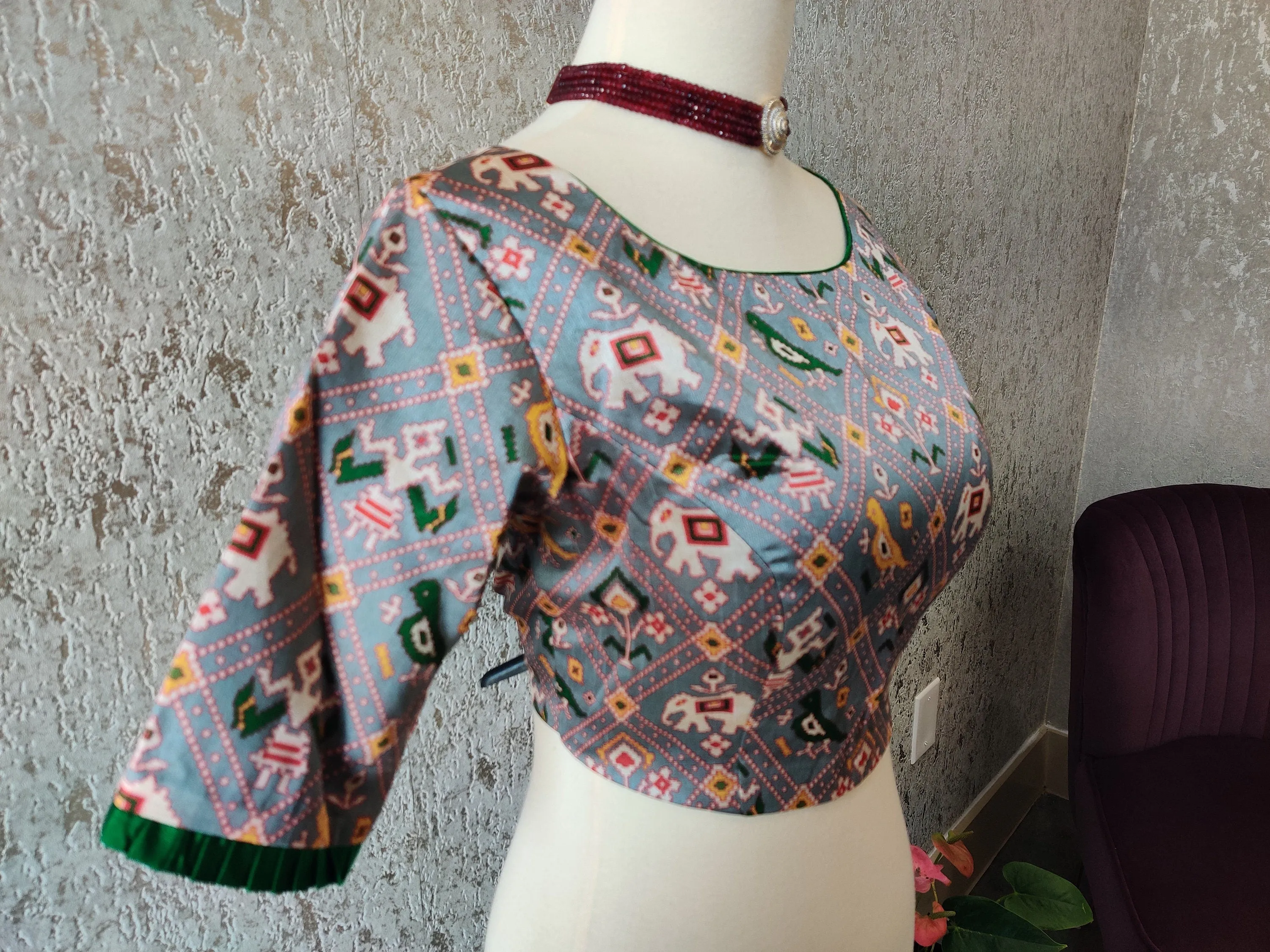 Patola Saree Blouse indian,Latest indian blouse designs,saree blouse designs indiansaree stitched blouse,patterned blouse,pattu Saree blouse