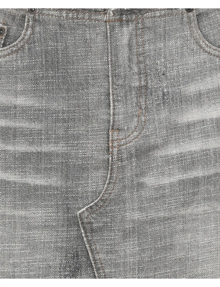 Pencil Shape Denim Skirt - M