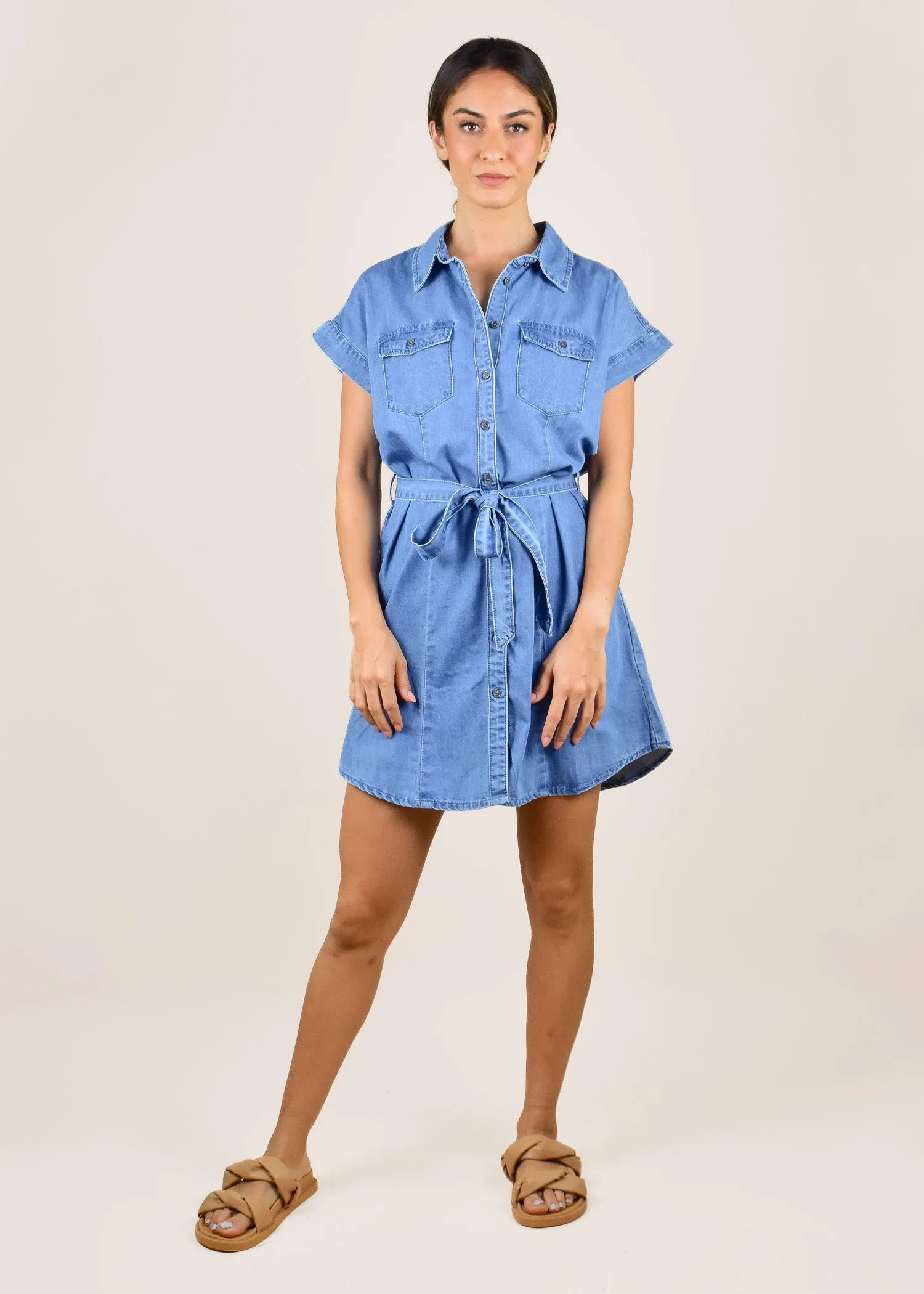 PENNI DRESS - DARK BLUE WASH