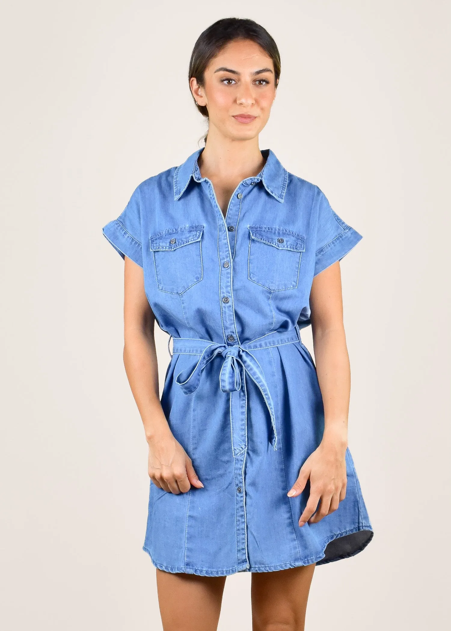 PENNI DRESS - DARK BLUE WASH