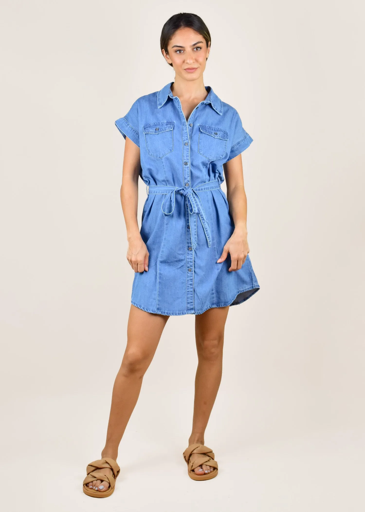 PENNI DRESS - DARK BLUE WASH