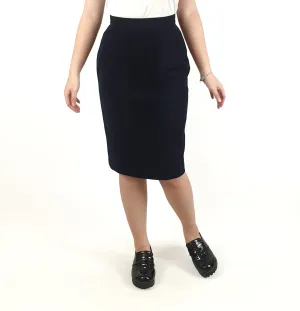 Peter Jensen navy cord pencil skirt size S (best fits 6-small 8)