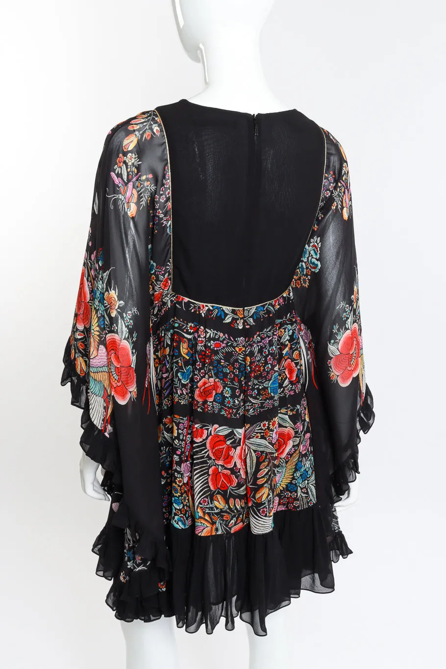 Piano Shawl Print Ruffle Dress