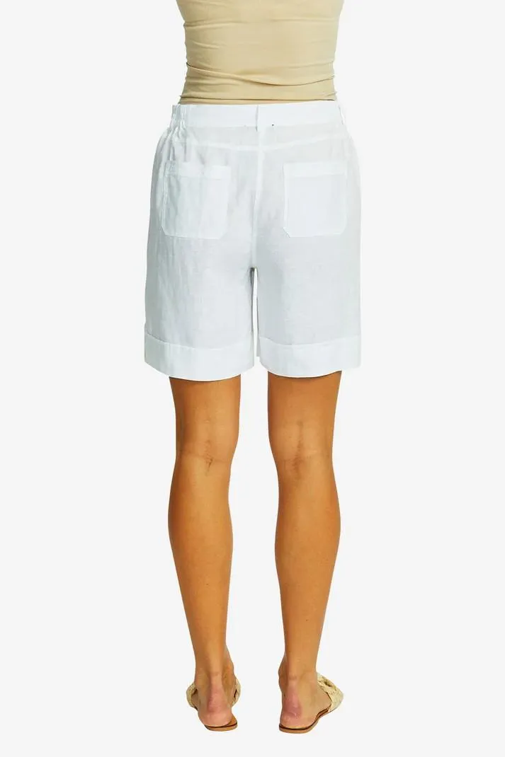 Ping Pong - Mila Linen Shorts - White