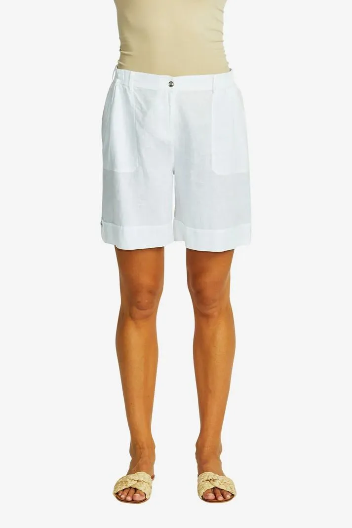 Ping Pong - Mila Linen Shorts - White