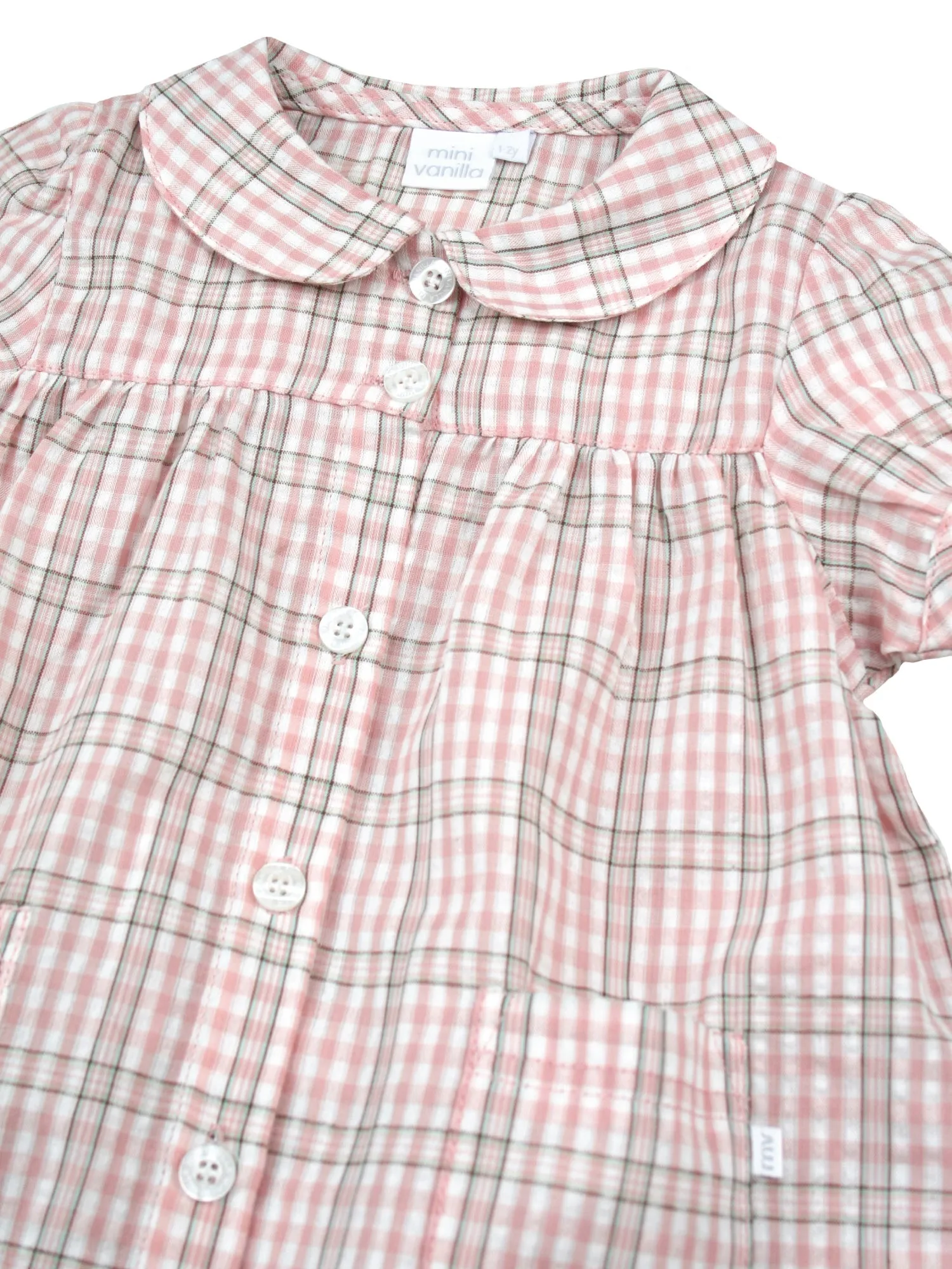 Pink and White Check Shortie Pyjamas