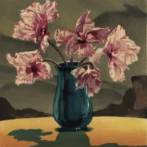 Pink and White Ruffled Tulips