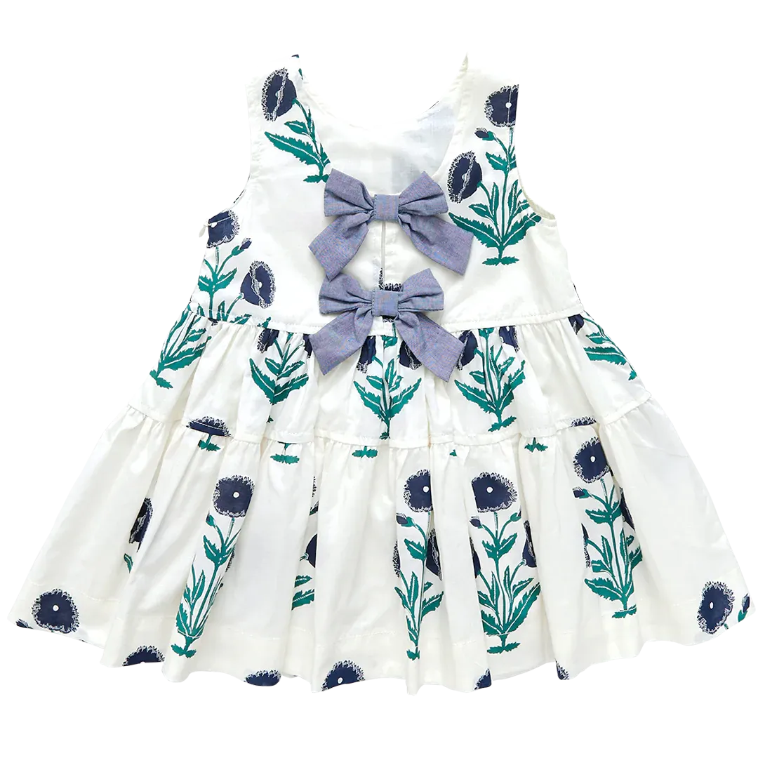 Pink Chicken Girls Eloise Dress - Navy Dandelion