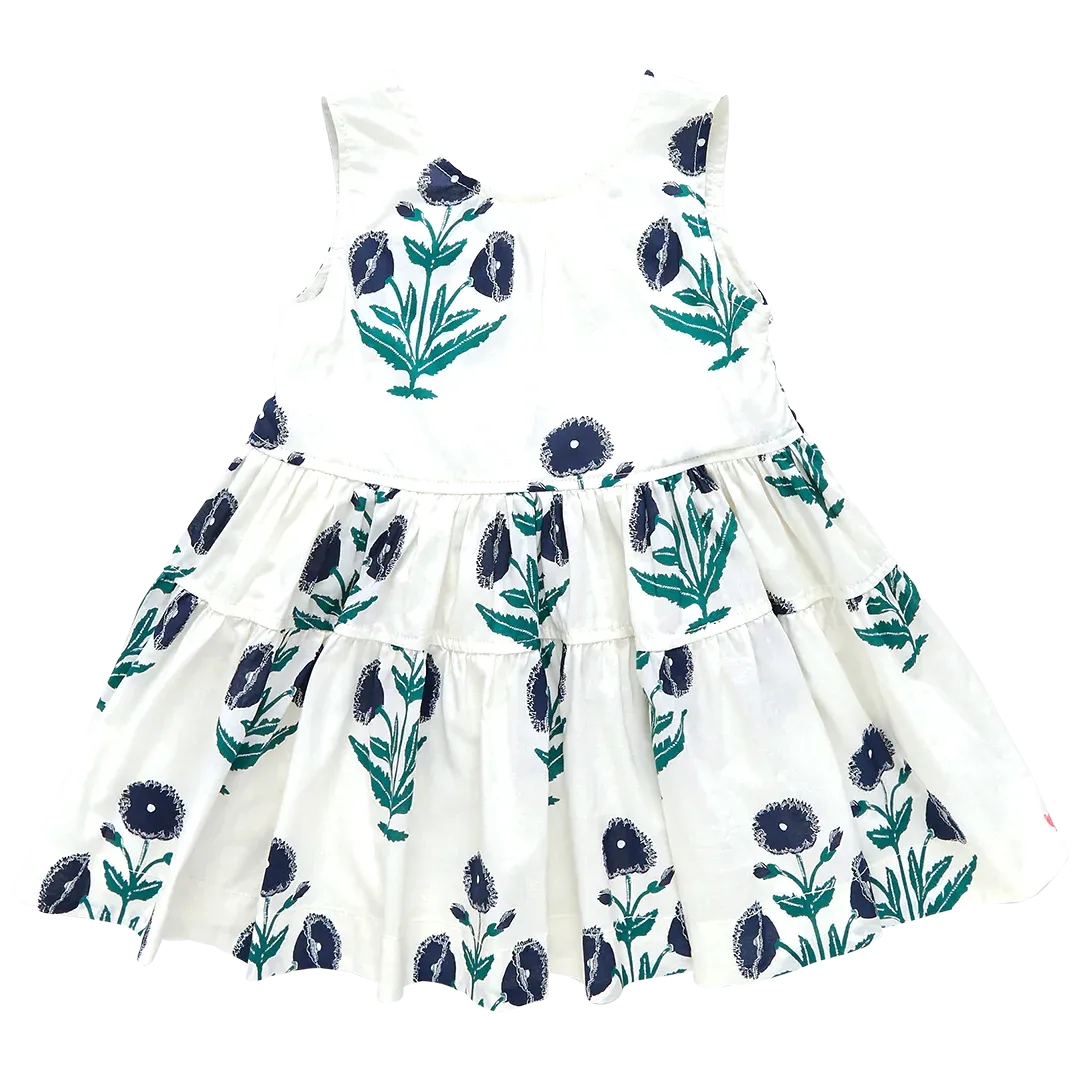 Pink Chicken Girls Eloise Dress - Navy Dandelion