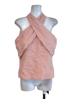 Pink Cotton Overlapped Top LB