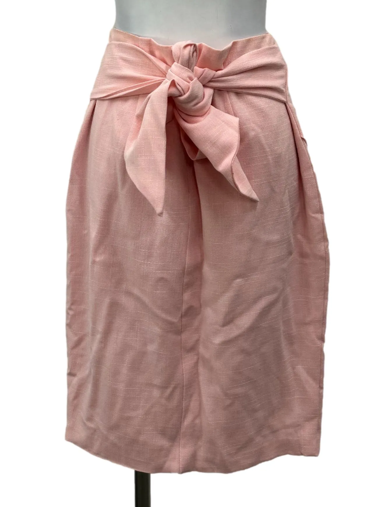 Pink Pencil Tie Skirt