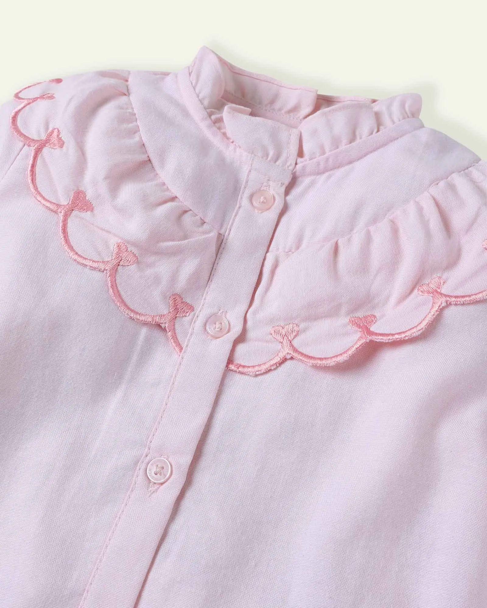 Pink Scalloped Top