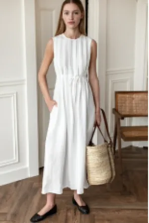 Plait Maxi Dress White