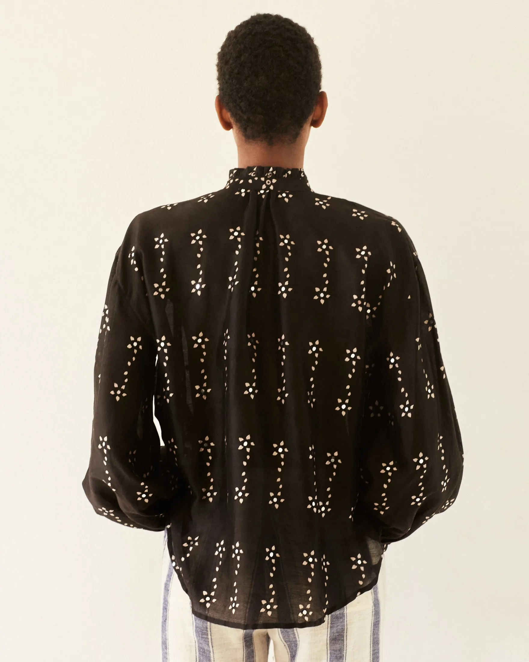 Poet Black Daisy Blouse