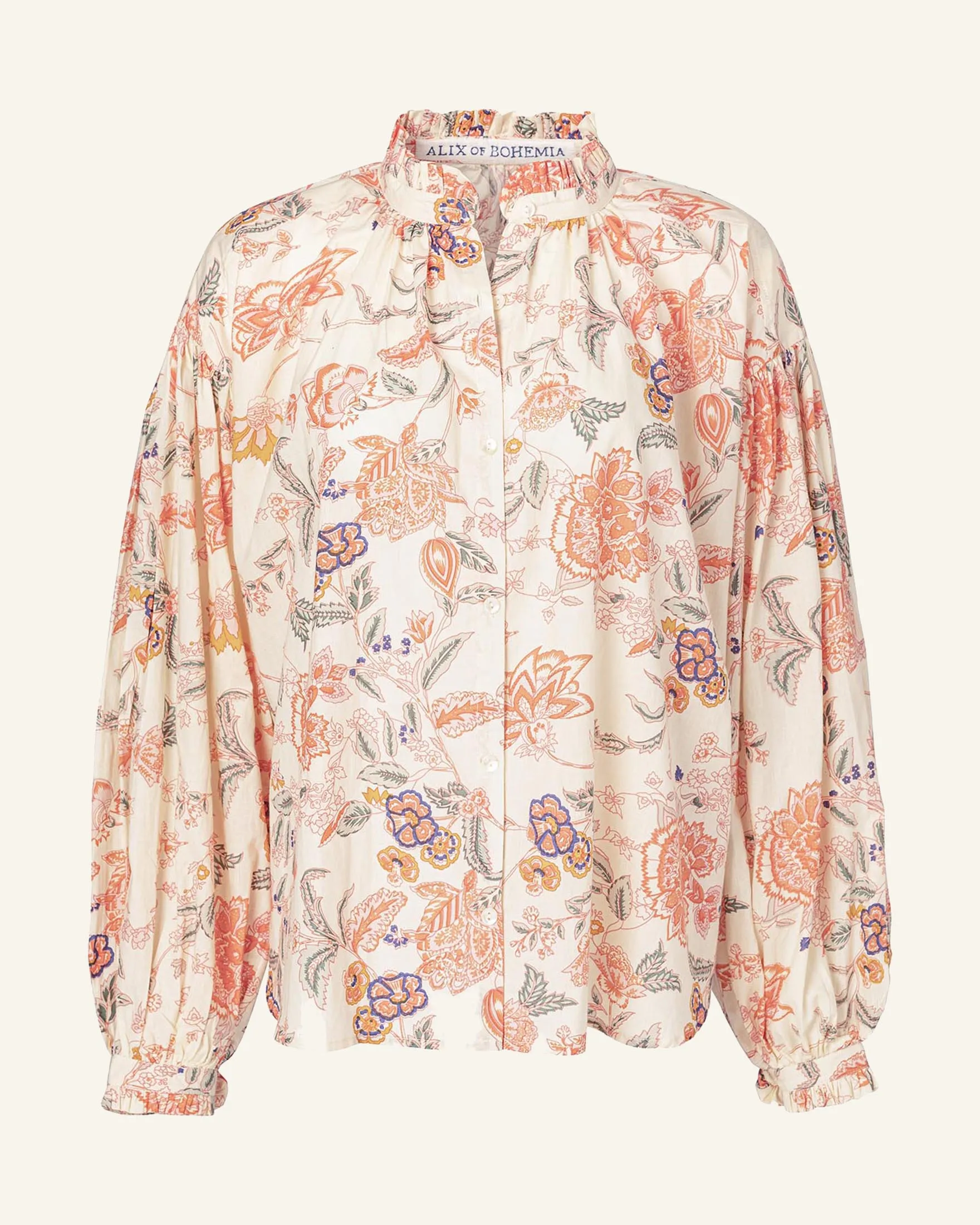 Poet Coral Flower Blouse