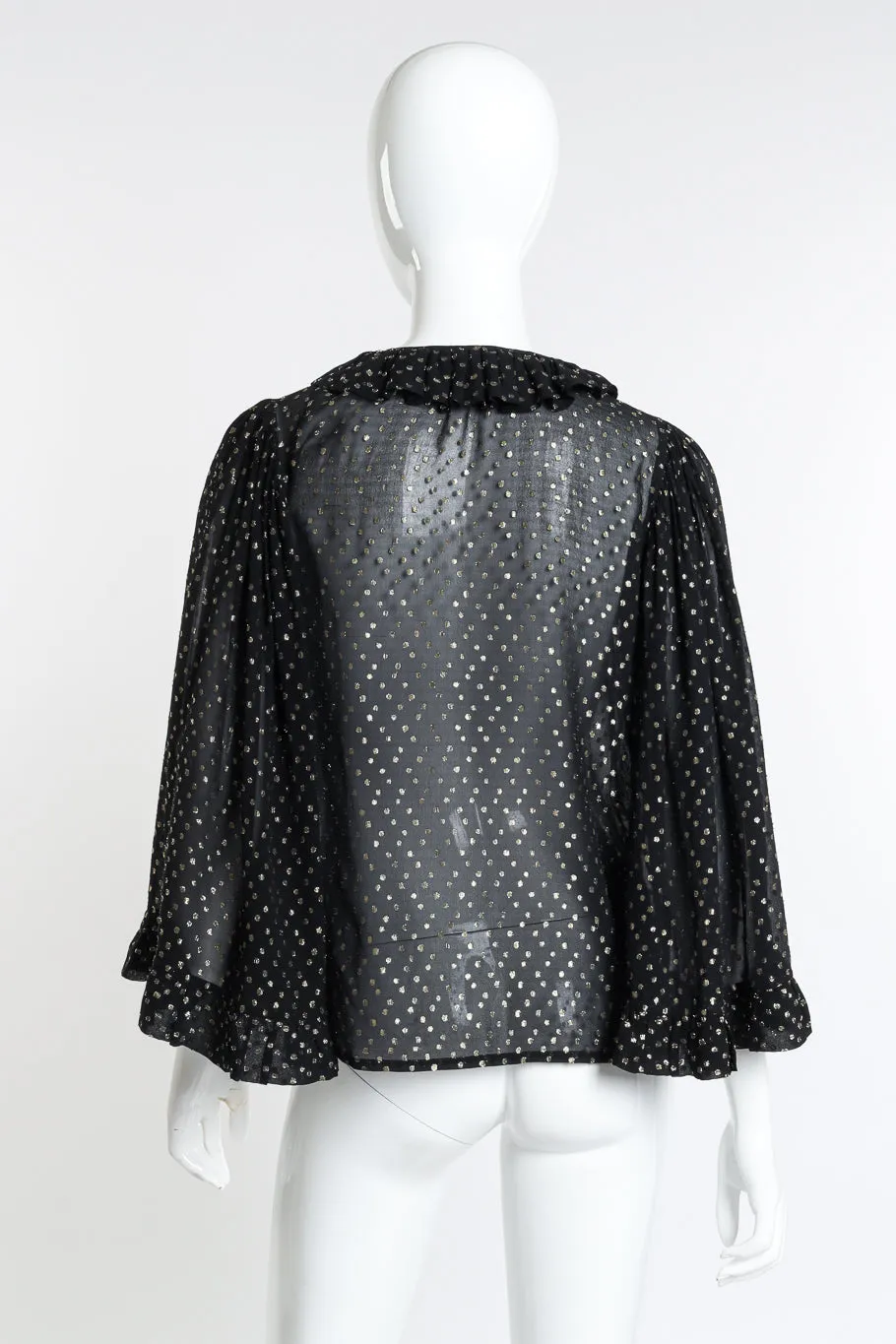Polka Dot Metallic Blouse