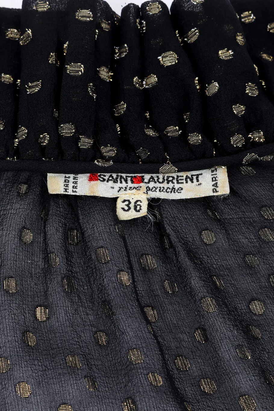 Polka Dot Metallic Blouse