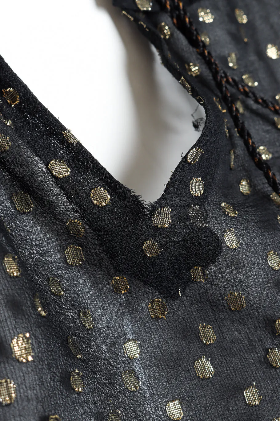 Polka Dot Metallic Blouse