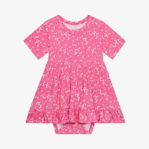 Posh Peanut Janice Short Sleeve Ruffled Bodysuit Dress