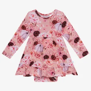 Posh Peanut Liliana L/S Ruffled Bodysuit Dress